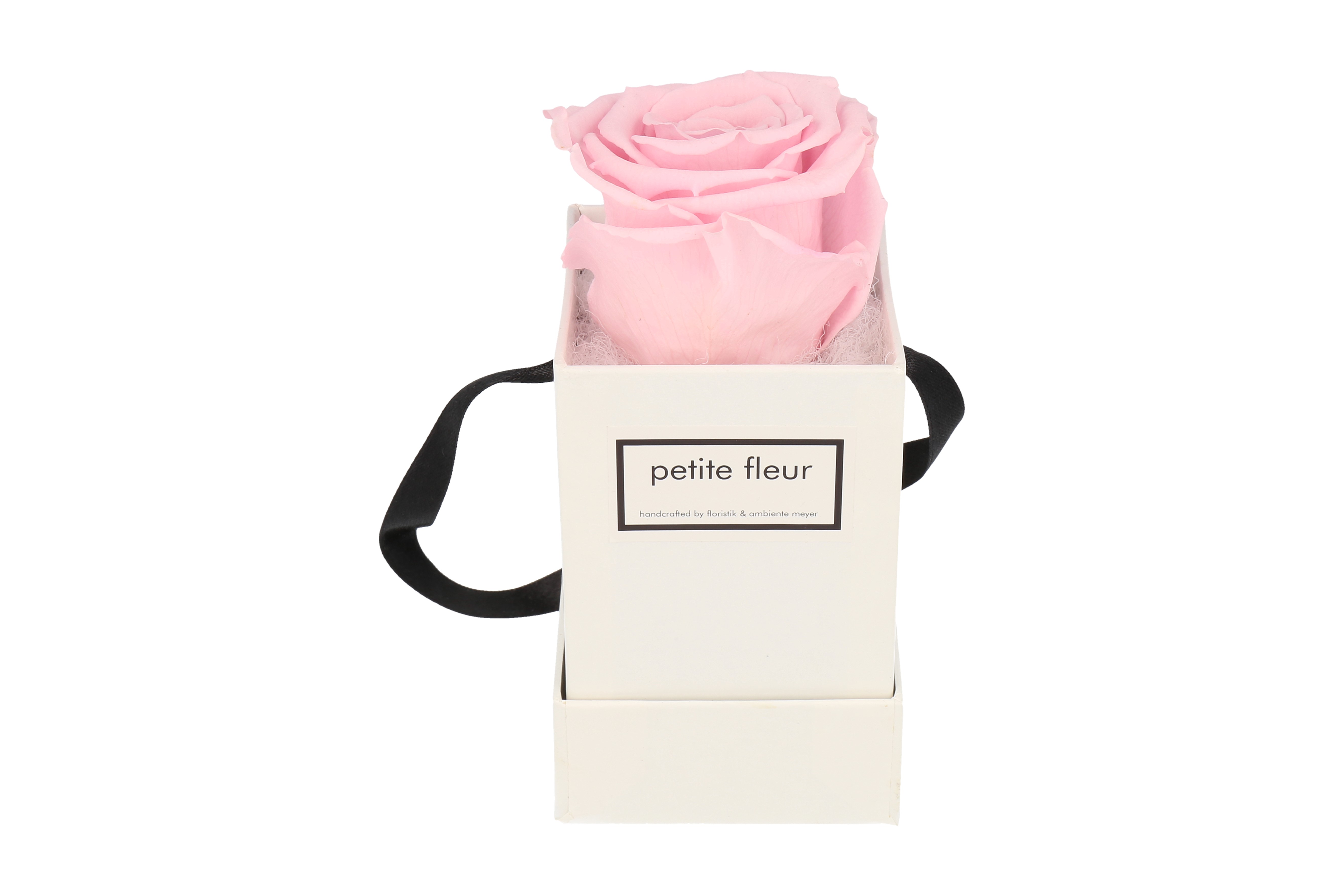 Petite Fleur Flowerbox Infinity Rosen XS quadratisch in Rosa mit 1 Rose 
