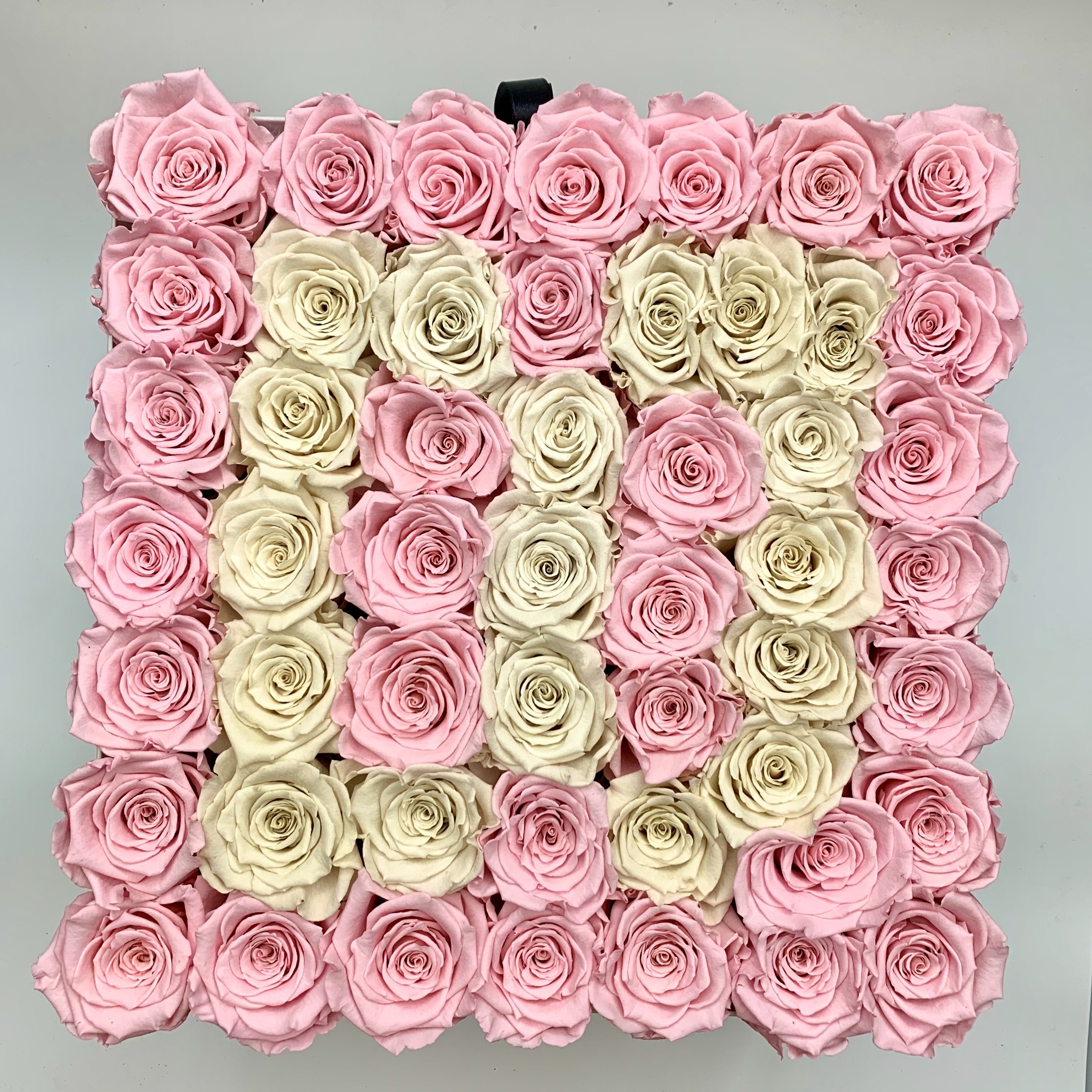 Infinity Rosenbox "petite fleur" XL mit Wunschbuchstaben 